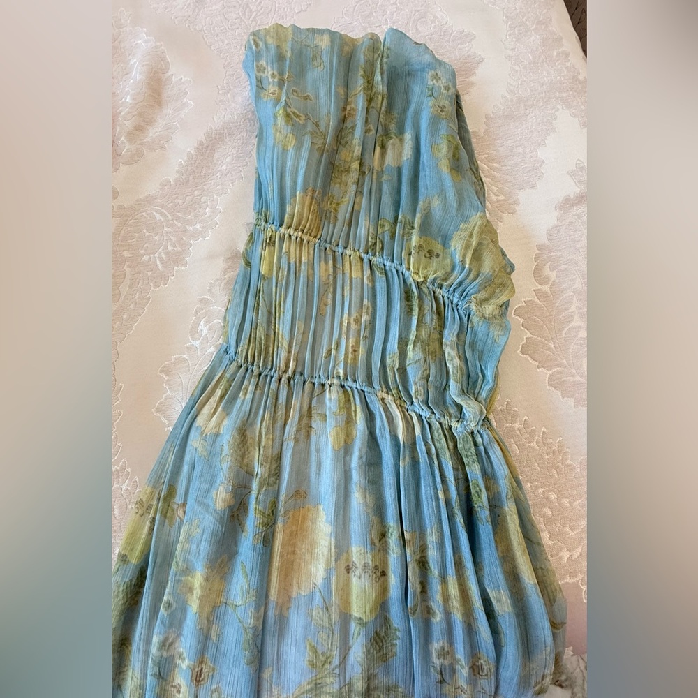 Floral Maxi Dress in Blue, green and yellow